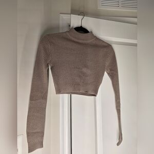 Garage Cropped Thermal Turtleneck Shirt